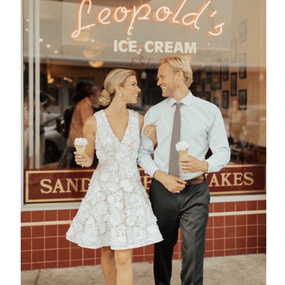 BHLDN Melbourne Appliqué White Dress